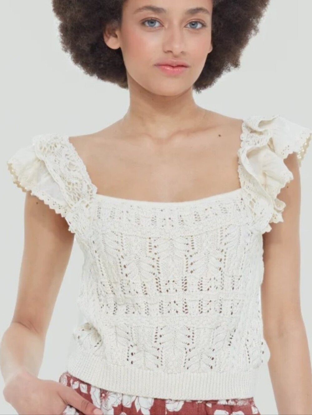 Dex Free People Crochet Ruffle Tank - Picture 3 of 7